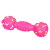 Manufacturer wholesale pink green chew squeaky pet dog vinyl dumbbell toys
