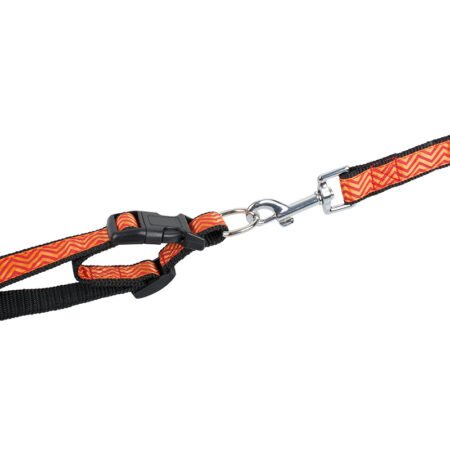 wholesale manufacturer blue orange stock custom pet dog ribbon collar and leash set