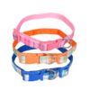 Manufacturer wholesale adjustable pink blue orange pet dog plaid nylon collar