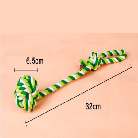 Manufacturer wholesale custom logo bite resistance green durable ball pet dog rope toys set