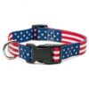 2020 Christmas Printing Nylon Pet Product American Flag Big Dog Chains Large Dog Collar Nylon Buckle Dog Collar