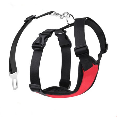 Custom Adjustable Seat Belt Car Dog Harness NylonPet Product Dog Car Harness