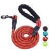 Factory Direct Nylon 1.5 Meters Reflective Rope Braided Sports Heavy Duty Comfortable Padded Handle Dog Leash