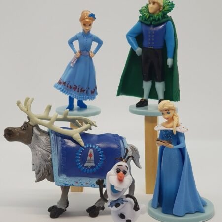 Frozen Anna Elsa Kristoff Olaf Sven Reindeer Cake Toppers Figurines Toy Deco PVC