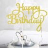 Happy Birthday Cupcake/Cake Toppers Glitter Gold Silver Multicolor Party Deco