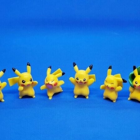 Pikachu Pokeman Birthday Cupcake Cake Toppers Figurines Toy Decoration PVC 6 pcs