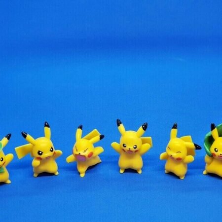Pikachu Pokeman Birthday Cupcake Cake Toppers Figurines Toy Decoration PVC 6 pcs